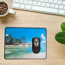 Byogalo Byogalo® 25X32 cm Küçük Boy Mouse Pad Manzara Ada