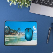 Byogalo Byogalo® 25X32 cm Küçük Boy Mouse Pad Manzara Ada