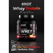 Monsfit Whey Protein 885 G (26 Servis) - Kas Yapılanmasına Yardımcı (Muz Aromalı)