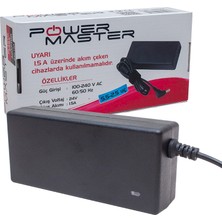 Powermaster 24 Volt 1.5 Amper 5.5*2.5 Uçlu Plastik Kasa Masaüstü Adaptör (4906)