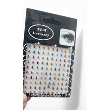 BaharEli 100 Adet, Damla Formunda, Kendinden Yapışkanlı, Renkli, Yüz, Göz Kenarları ve Tırnak Taş Sticker /gelin Aksesuarı