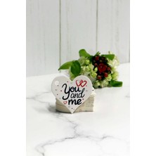 Sevgililer Günü Etiketi - You And Me Baskılı 50 Adet  Kalp Etiket (4,5 Cm)