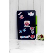 Love Temalı Etiket Set - 100 Adet Sevgi Kalp Figürlü Sticker -Sevgililer Günü Etiketi