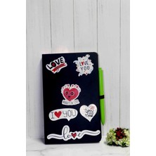 Love Temalı Etiket Set - I Love You Baskılı Sticker - 75 Adet Sevgililer Günü Etiketi