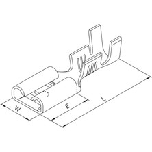 Mesa 10 Adet 4,8 mm Dişi Fiş Tırnaksız Terminal Kablo Ucu SF2D