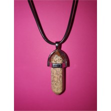 Sertifikalı Jasper Taşı Pandül Kolye Orijinal Doğal Taş Zincir ve Ip Dahil