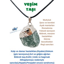 Sertifikalı Ham Yeşim Doğal Taş Kolye Aaa Kalite Zincir Hediyeli