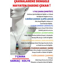 Sertifikalı Pandül Kesim 7 Çakra Doğal Taş Kadın Kolye Sarkaç Özel Kesim Kolye Zinciri Hediyeli