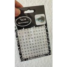 BaharEli 100 Adet Kendinden Yapışkanlı Tek Ölçü Yüz, Göz, Saç, Vücut ve Tırnak Taş Sticker