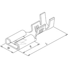 Mesa 10 Adet 4,8 mm Dişi Fiş Tırnaklı Terminal Kablo Ucu SF2D