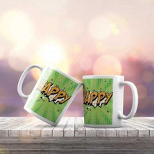 Asilmeydan Pop Art Serisi- Happy Hediyelik Kupa Bardak
