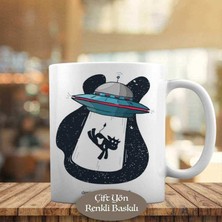 Asilmeydan Uzay Gemisine Işınlanan İnek Baskılı Kupa Bardak Hediyelik-260