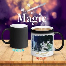 Asilmeydan Telgraf Okuyan Kemal Atatürk Sihirli Kupa BARDAK-ATATURK-R57