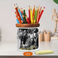 Asilmeydan Mustafa Kemal Atatürk Ahşap Seramik Kalemlik -s319