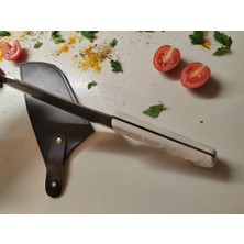 Ardabey Özel Üretim Mikarte Saplı Dövme El Işçiliği Santoku Şef Bıçağı