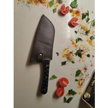 Ardabey Özel Üretim Mikarte Saplı Dövme El Işçiliği Santoku Şef Bıçağı