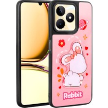 Roketcim Realme C55 Kılıf Parlayan Kabartmalı Amas Silikon Kapak