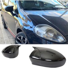 MKG Otomotiv Fiat Punto Evo Batman Yarasa Ayna Kapağı Piona Black Abs 2009-2012