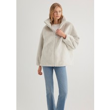 Mavi Açık Gri Peluş Ceket 1110597-70037