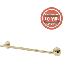 Çelik Banyo Paslanmaz Pirinç Flora Uzun Havluluk 60CM Altın Sarı Gold
