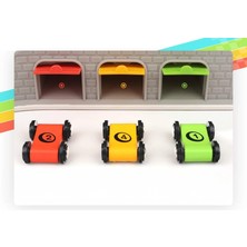 Aquaglow Araba Rampa Oyuncakları, 4 Arabalı 2-4 Yaş Arası Erkek ve Kız Çocukları Için Yarış Pisti Araba Oyuncağı, Otopark ve Benzin Istasyonu (Yurt Dışından)