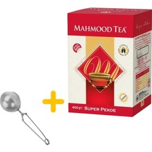 Mahmood Tea Seylan Pekoe Dökme Çay 400 gr ve Küre Tasarımlı Silver Çay Süzgeci