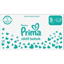 Prima Aktif Bebek, Bebek Bezi 5 Numara, 116 adet