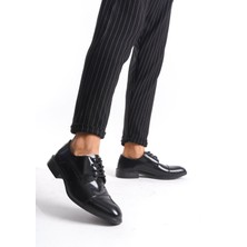 CZ London Erkek Rugan Klasik Ayakkabı Derby Kösele Bağcıklı Ayakkabı