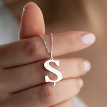 Vetro Silver Kadın 925 Ayar Gümüş Ş Harf Kolye