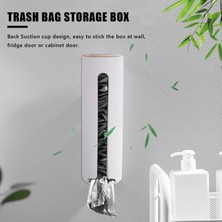 Sumsool Duvara Monte Plastik Poşet Saklama Kutusu Mutfak Banyo Kılıfı Beyaz (Yurt Dışından)