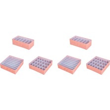 Sumsool 6pcs Çekmece Saklama Kutuları Organizatörler Katlanabilir Dolap Pembe (Yurt Dışından)