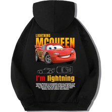 Brz Kids Unisex Çocuk Şimşek Mcqueen Arabalar Hoodie