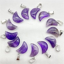 No.24 Doğal Taş Taş Kuvars Kristal Ametist Kaplan Gözü Ay Kolye Charms Diy Takı Yapımı Için Kolye Aksesuarla (Yurt Dışından)