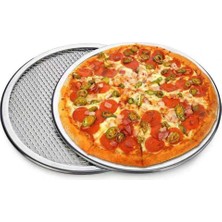 17 Inç Tarzı Alüminyum Izza Tava Kalınlaşmayan Yapışmaz Net Yuvarlak Pizza Örgü Tava Fırın Tepsisi Yeni Mutfak Aleti Bakeware (Yurt Dışından)