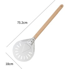 7 Inç 60CM Tarzı Inç Yuvarlak Delikli Torna Pizza Kabuğu Kaymaz Ahşap Saplı Pişirme Ekmek Kürek Kürek Araçları Açık Fırın Aksesuarları (Yurt Dışından)