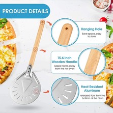 7 Inç 60CM Tarzı Inç Yuvarlak Delikli Torna Pizza Kabuğu Kaymaz Ahşap Saplı Pişirme Ekmek Kürek Kürek Araçları Açık Fırın Aksesuarları (Yurt Dışından)