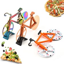 A01 Stili Bisiklet Pizza Kesici Tekerlek Paslanmaz Çelik Bisiklet Rulo Pizza Chopper Dilimleme Mutfak Gadget Bıçakları Waffle Çerezler Için Tekerlek Kullanımı (Yurt Dışından)