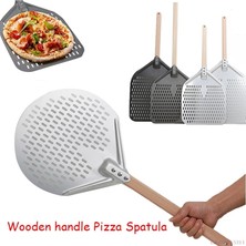 Bir Stil Inç Taşınabilir Fırın Spatula Ev Pişirme Pasta Aracı Ahşap Saplı Pizza Spatula Uzun Saplı Pizza Küreği (Yurt Dışından)