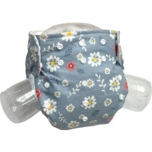 Bezhane Baby Ybb Yıkanabilir Bebek Bezi Cepli Çiçek  Desen  Çıtçıt 8 - 18 kg