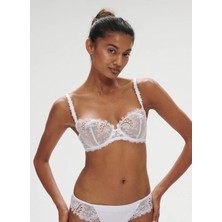 Simone Perele Beyaz Balenli Sütyen 12B330 Sımone P