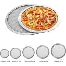 6 Inç Tarzı 6-Eamless Alüminyum Pizza Ekranı Pişirme Tepsisi Metal Net Bakeware Yapışmaz Pişirme Tepsisi Dıy Pizza Araçları1-- (Yurt Dışından)