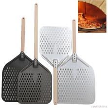 D Stili 12IINCH Ahşap Saplı Pizza Spatula Pizza Kürek Uzun Saplı Taşınabilir Fırın Spatula Ev Pişirme Pasta Aracı (Yurt Dışından)