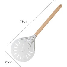 8 Inç 60CM Tarzı Inç Yuvarlak Delikli Torna Pizza Kabuğu Kaymaz Ahşap Saplı Pişirme Ekmek Kürek Kürek Araçları Açık Fırın Aksesuarları (Yurt Dışından)