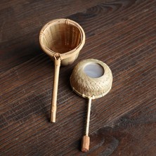 Lianghao Shopb A7 Stili Taşınabilir Çay Süzgeci Bambu Saz Kamışı Kaba Şeklinde Çay Yaprakları Huni Çay Masası Dekorasyonu Çay Seremoni Aksesuarları (Yurt Dışından)