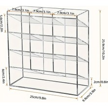 Yuvalı Şeffaf Akrilik Kalem ve Marker Organizer - Masaüstü Düzenleyici, Ofis ve Sanat Malzemeleri