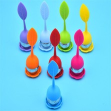 Lianghao Shopb No.7 Tarzı 15X4CM Paslanmaz Çelik Çay Demliği Gıda Sınıfı Ofis Basit Yaprak Silikon Çay Ayırıcı Çay Sızıntısı Çay Topu Çay Filtresi Aracı (Yurt Dışından)