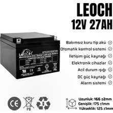 LEOCH 12V 27AH KURU TİP AKÜ