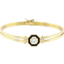 14 Ayar Altın Tektaş Bilezik  -  0185092