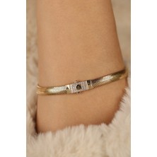 Balıksırtı Zincir Altın Bileklik CGKBLK0253