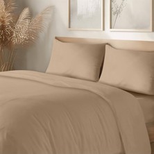 Monolisse Organik Pamuk Akfil Nevresim Takımı Çift Kişilik 200X220 cm Bej